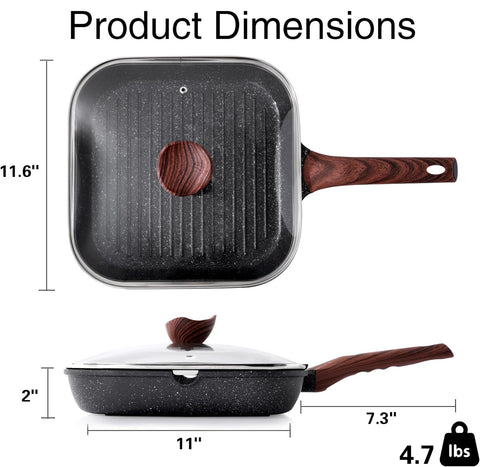 Kordisen nonstick pan cleans quickly with a simple wipe or rinse.