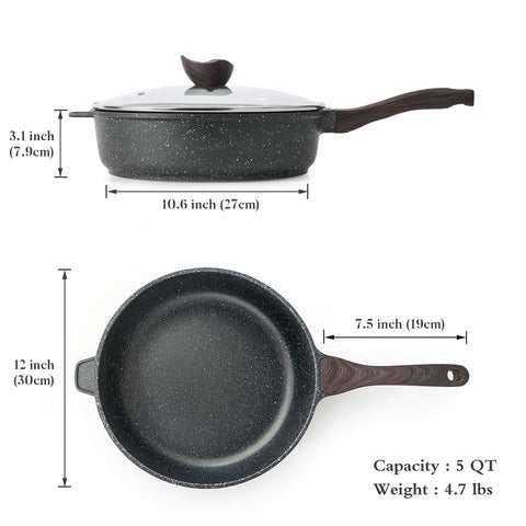 Kordisen easy-clean surface simplifies cleanup after sautéing
