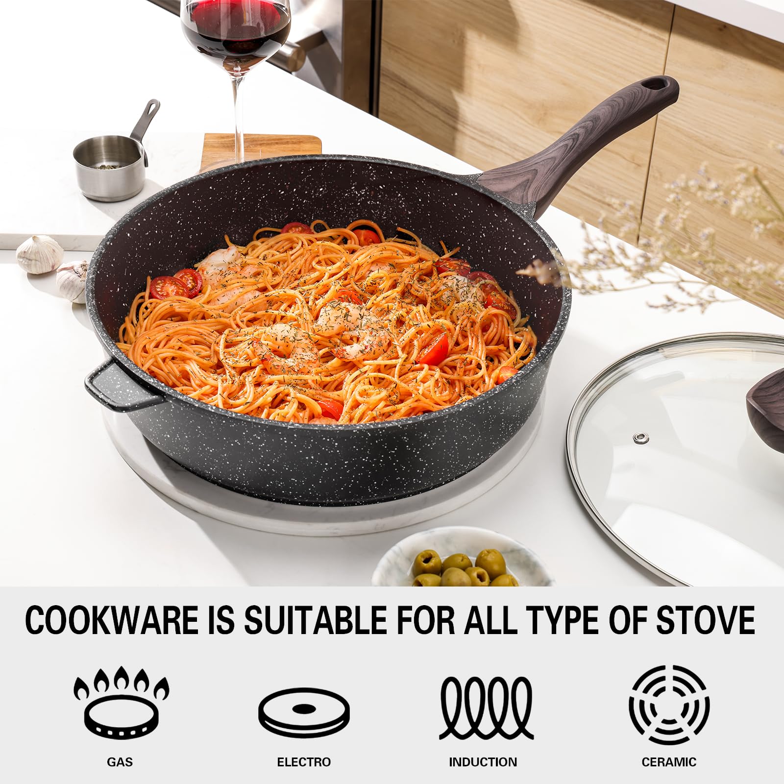 Kordisen induction-compatible base ensures fast, even heat on all stoves