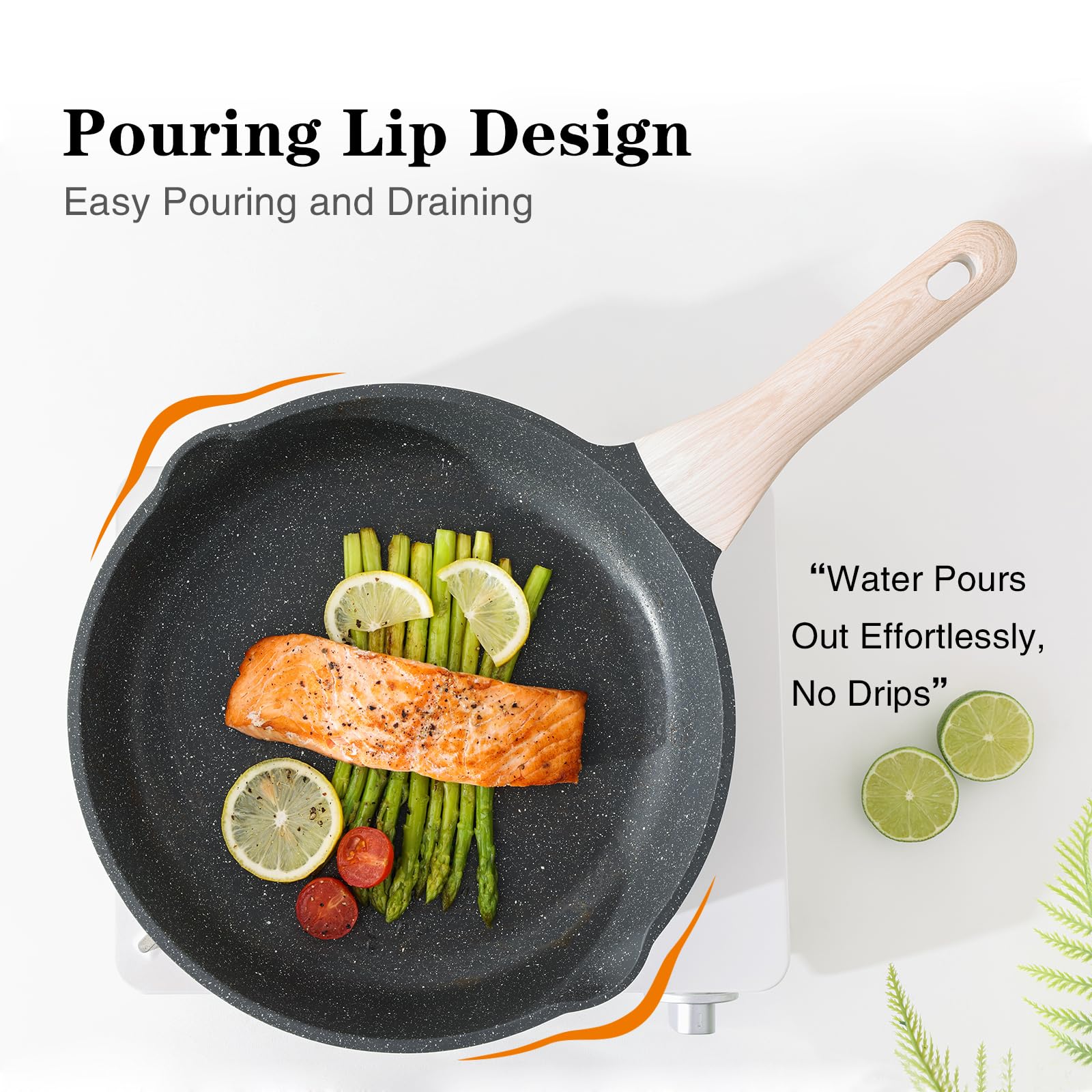 Kordisen 11-inch nonstick frying pan for large skillet meals