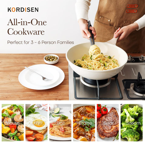 Kordisen 12-inch deep wok serves 3–6 meals at a time.