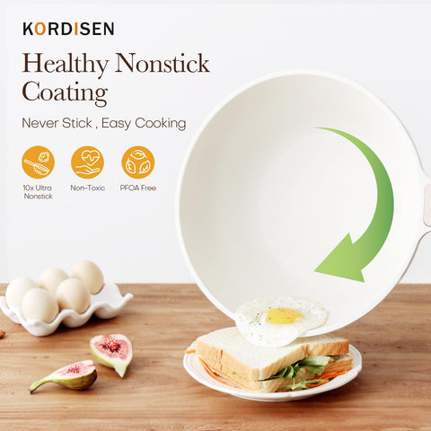 Kordisen wok glass lid lets you monitor progress while cooking.