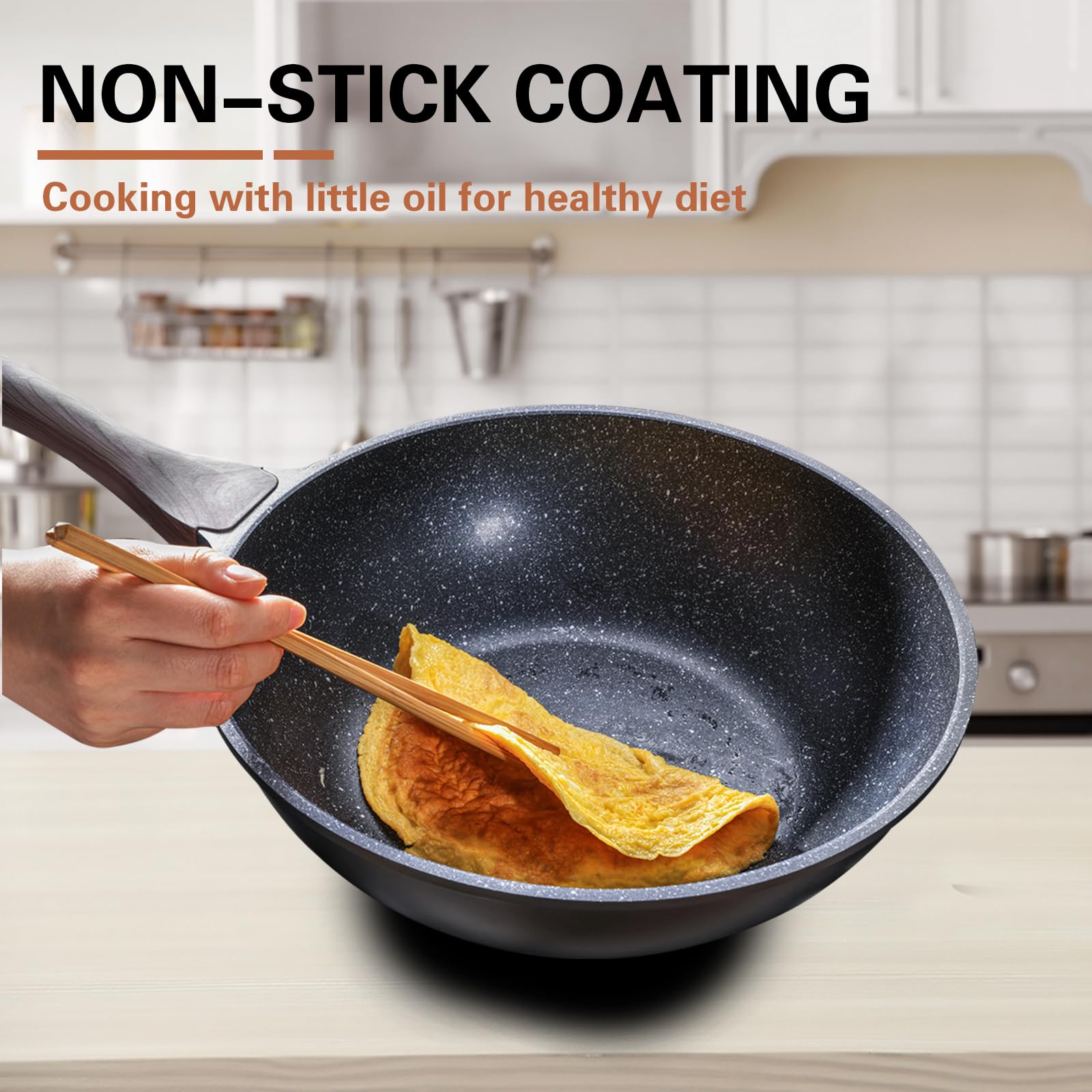 Kordisen granite coating close-up shows a smooth nonstick surface