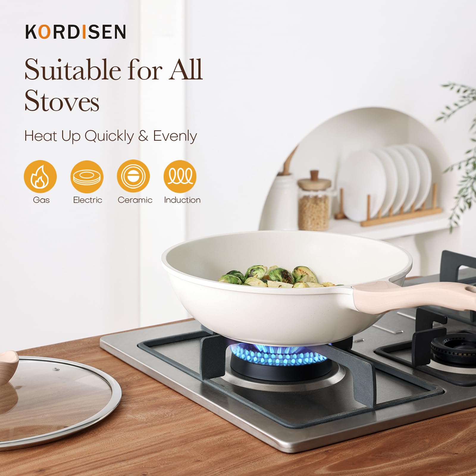 Kordisen induction base supports quick, even heating on all stoves.