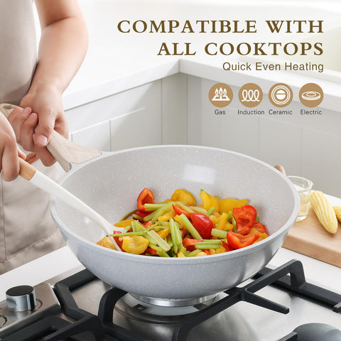 Kordisen wok base is induction-ready for universal stove compatibility and quick heating