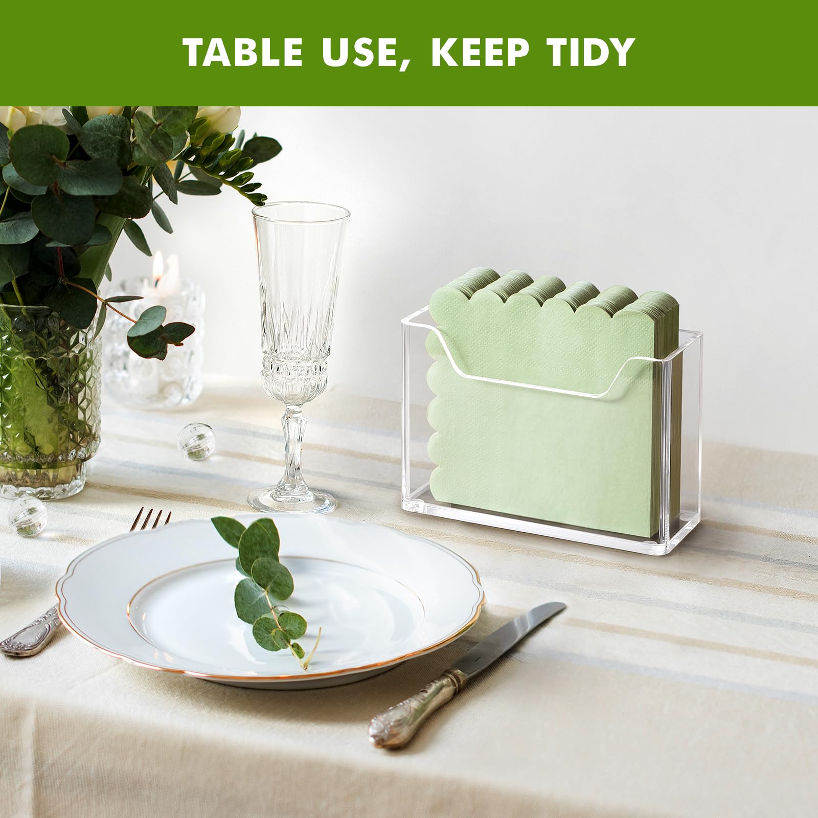Kordory bar counter setup with napkin holder for easy reach.