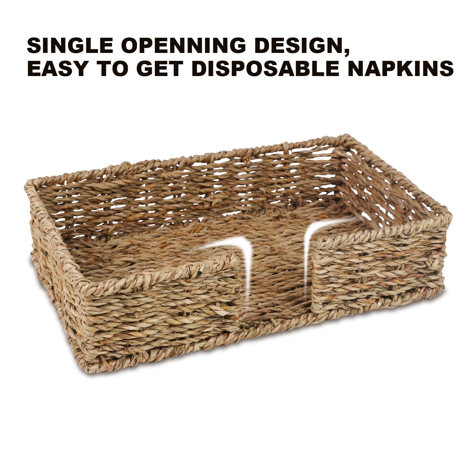 Kordory Handwoven Seagrass emphasizes natural texture and safe, splinter-free handling.
