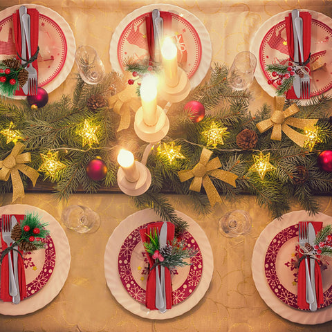 Korlon Tec napkin rings in pine cone style add elegant holiday table decor.