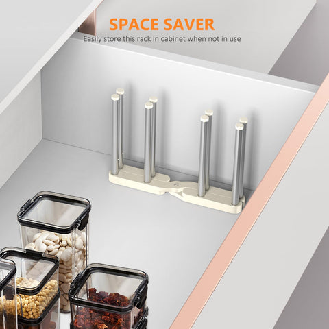 KORRTFID kitchen counter organizer dries items quickly and reduces clutter.