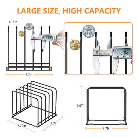 KORRTFID steel cookware holder shows sturdy construction for heavy pans.