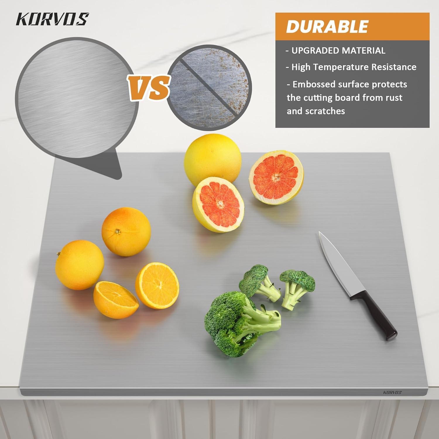 Korvos board with meat and fish for precise prep