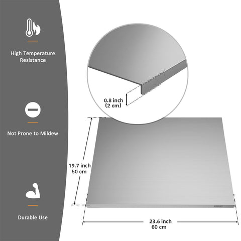 Korvos large cutting board with folded edge for raw vs cooked prep