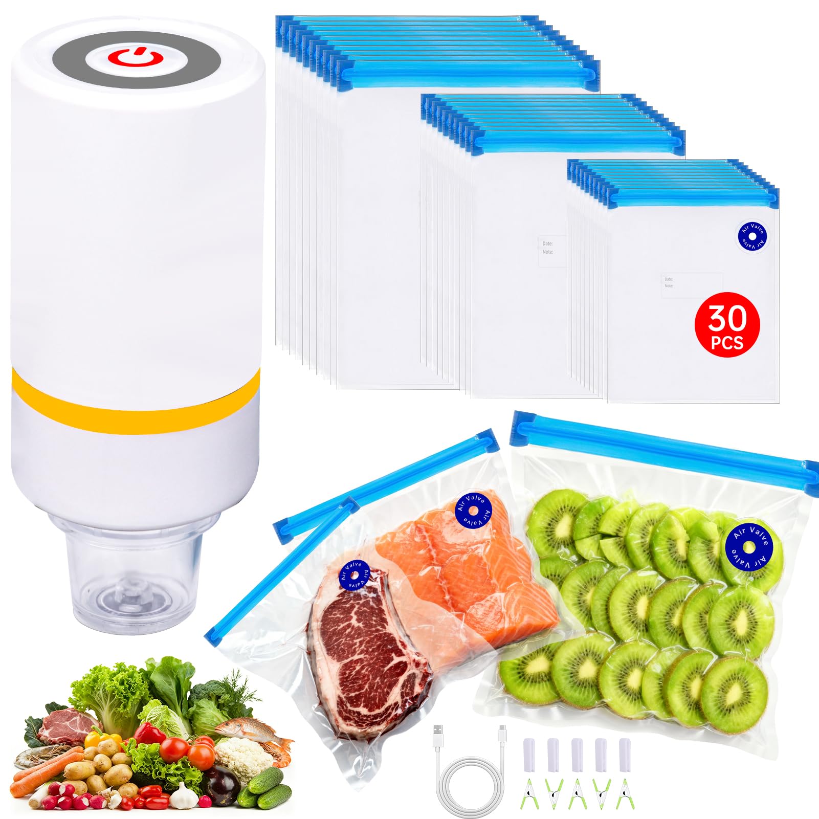 KOSBON 42 PCS Sous Vide Set main unit, compact and easy to store.