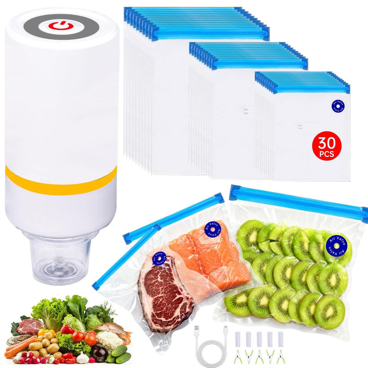 KOSBON 42 PCS Sous Vide Set main unit, compact and easy to store.