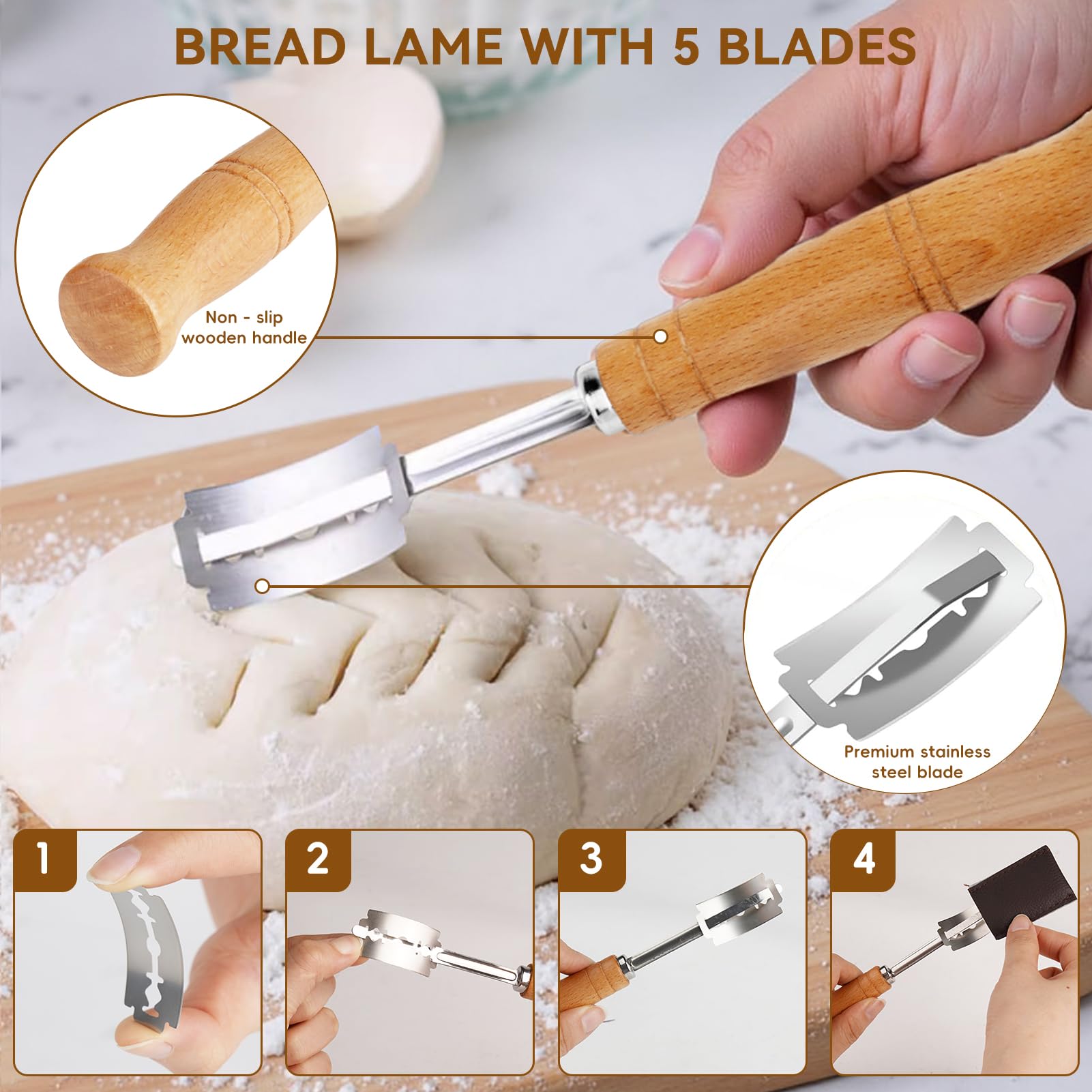 KOSBON replaceable blade set – enables precise scoring and shaping.