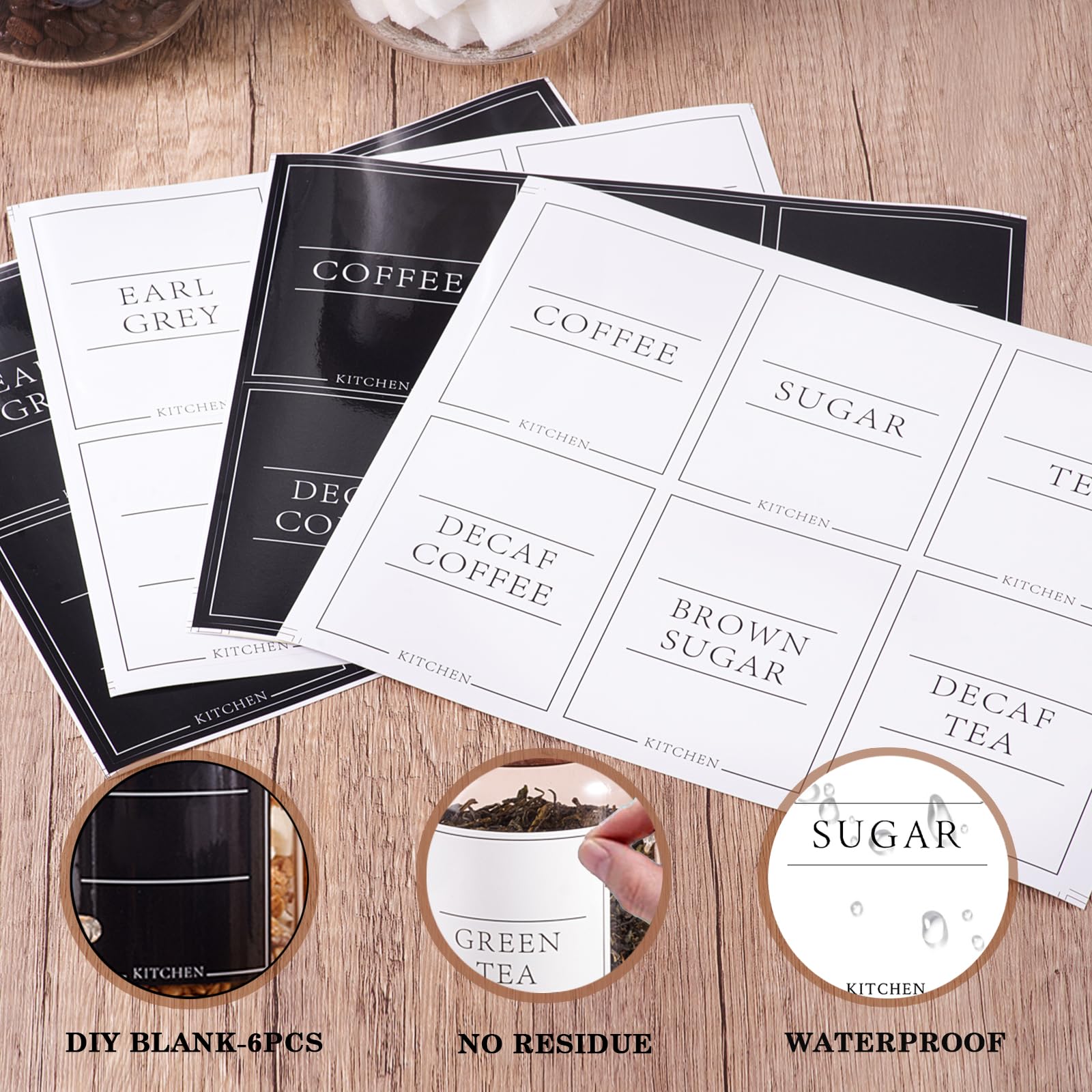 KOSKIMER airtight lids with silicone rings preserve aroma and freshness.