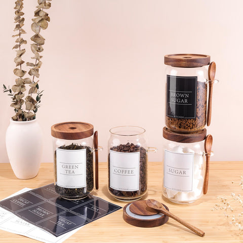 KOSKIMER dishwasher-safe jars pair with a wipe-clean scoop for busy kitchens.