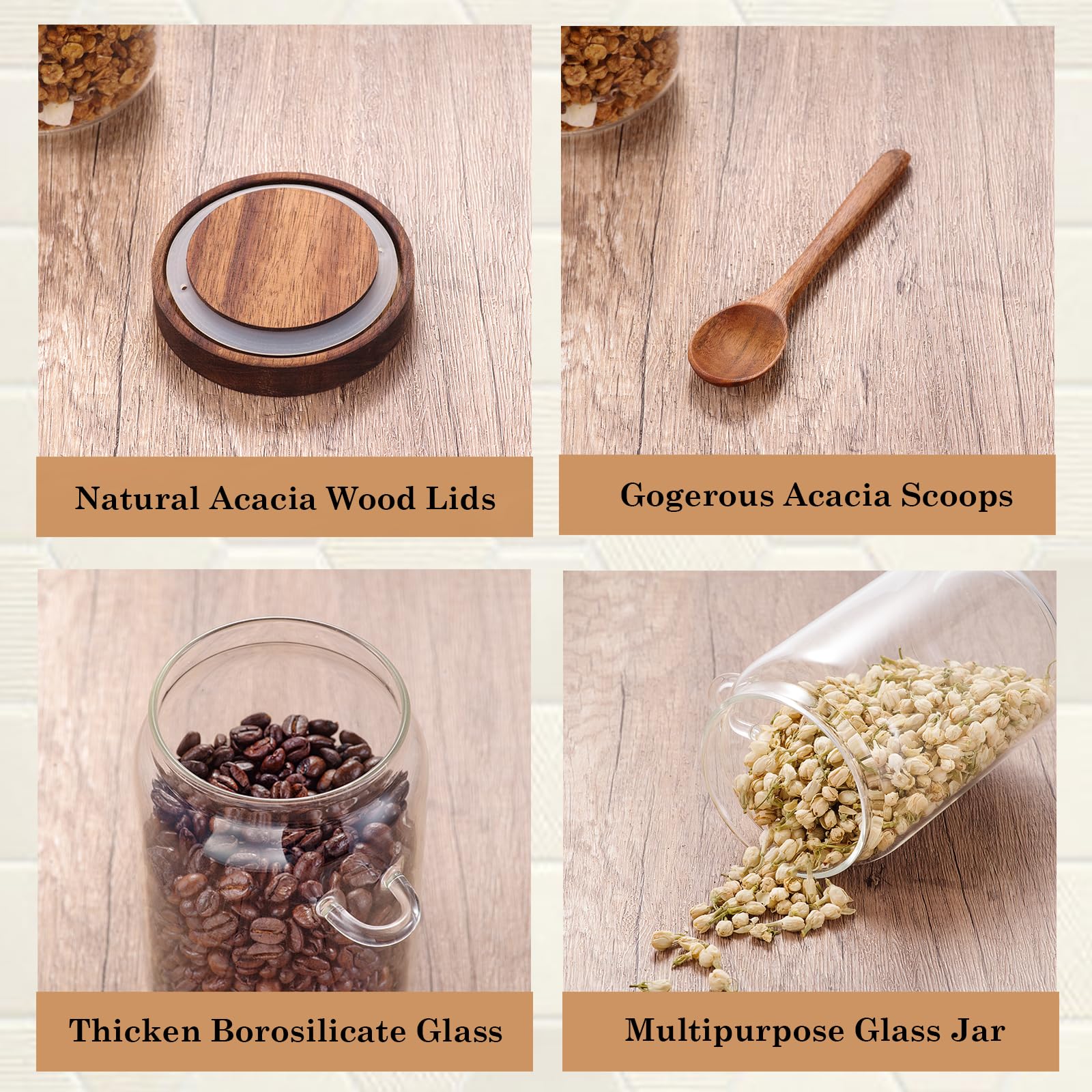 KOSKIMER wide-mouth jars simplify filling and cleaning after daily use.