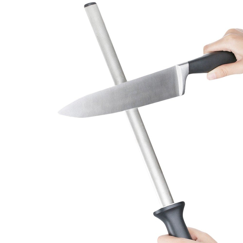 Closeup of Kota Japan diamond surface on sharpening rod