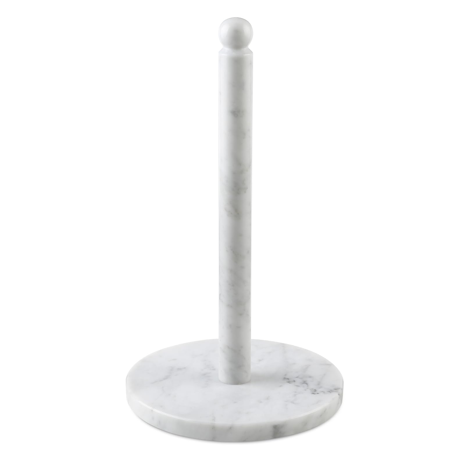Koville Bianco Carrara marble towel holder base with sturdy, stable design