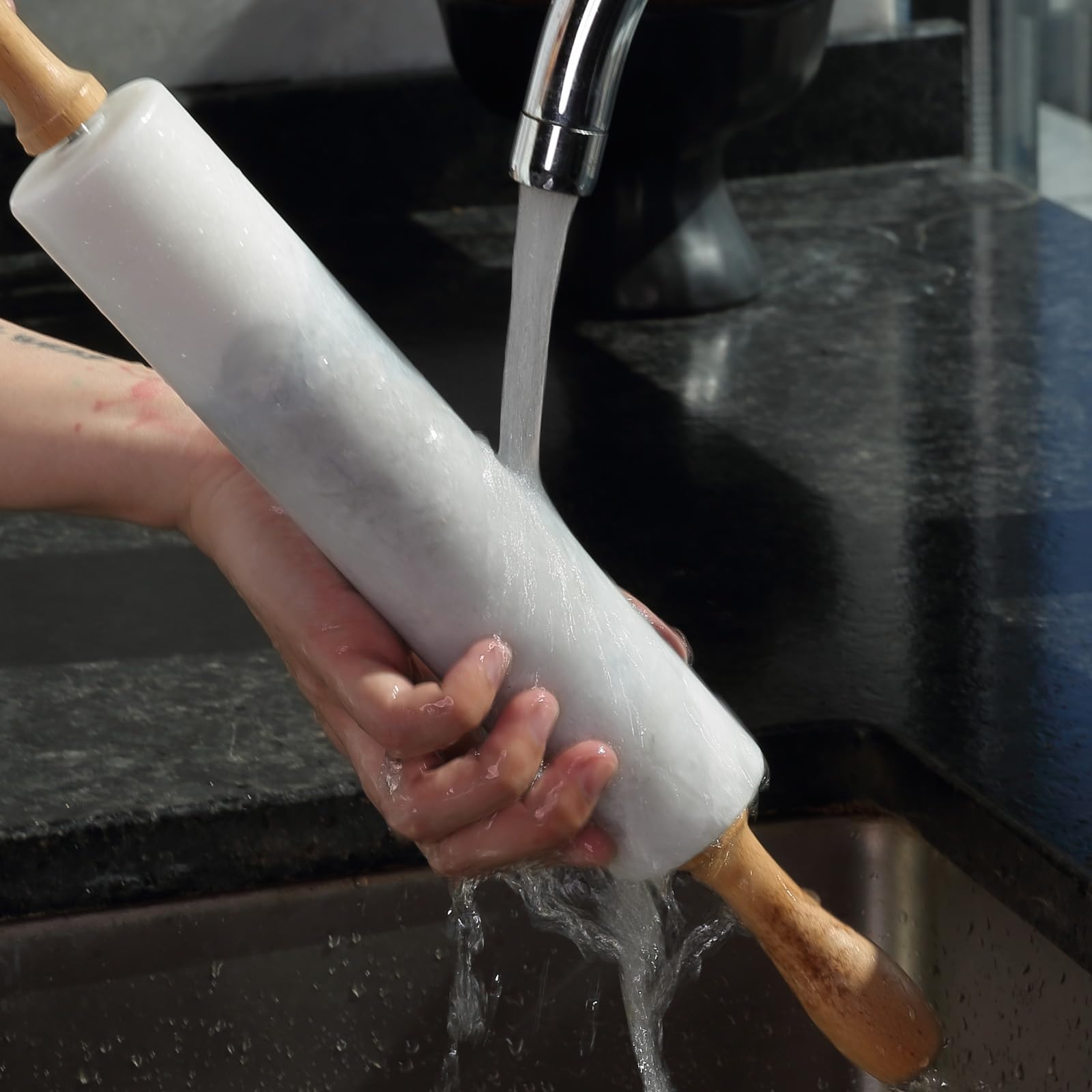 Koville durable stone rolling pin built for long-term use