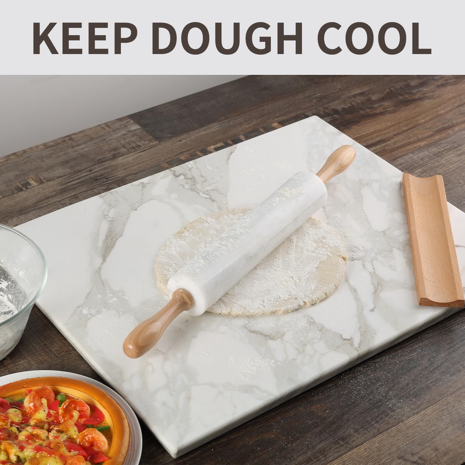 Koville kitchen baking tool rolling pin close-up for pasta
