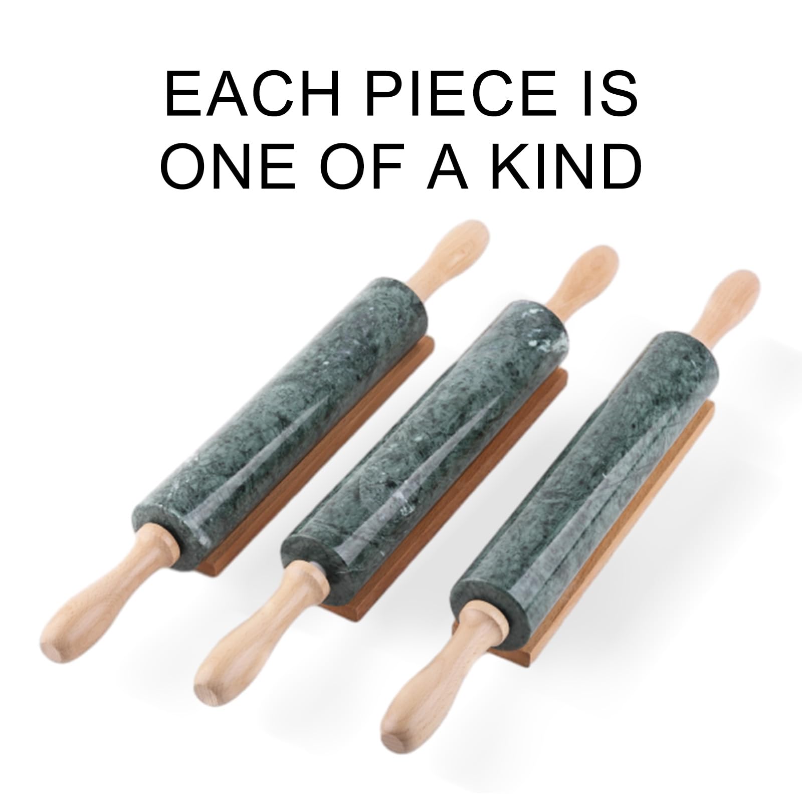 Koville marble rolling pin easy to clean with damp cloth after use.