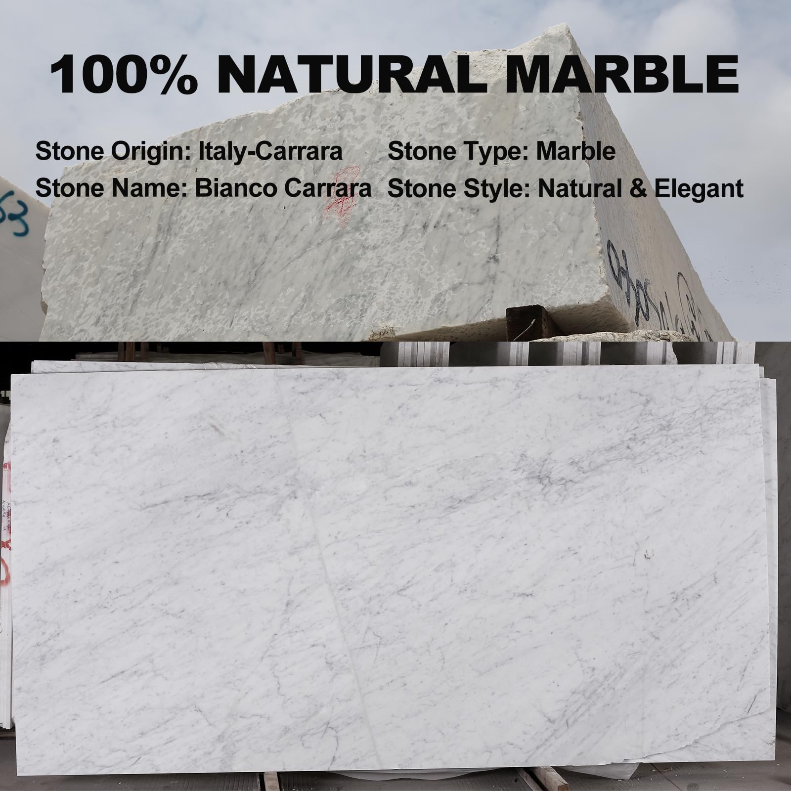Close-up of Koville marble base highlighting stability and weight
