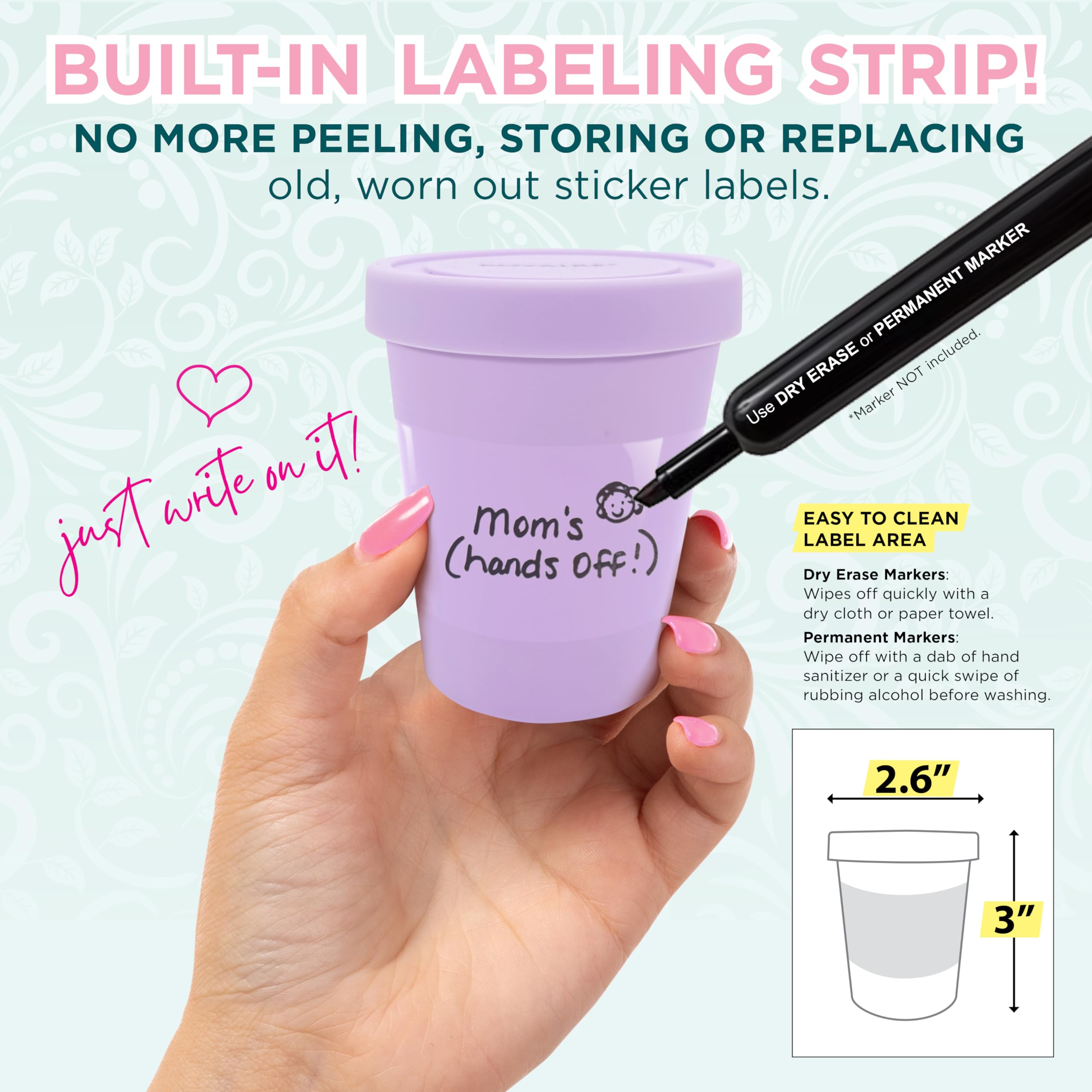 KOYAIRE airtight silicone lid keeps ice crystals away and preserves freshness.