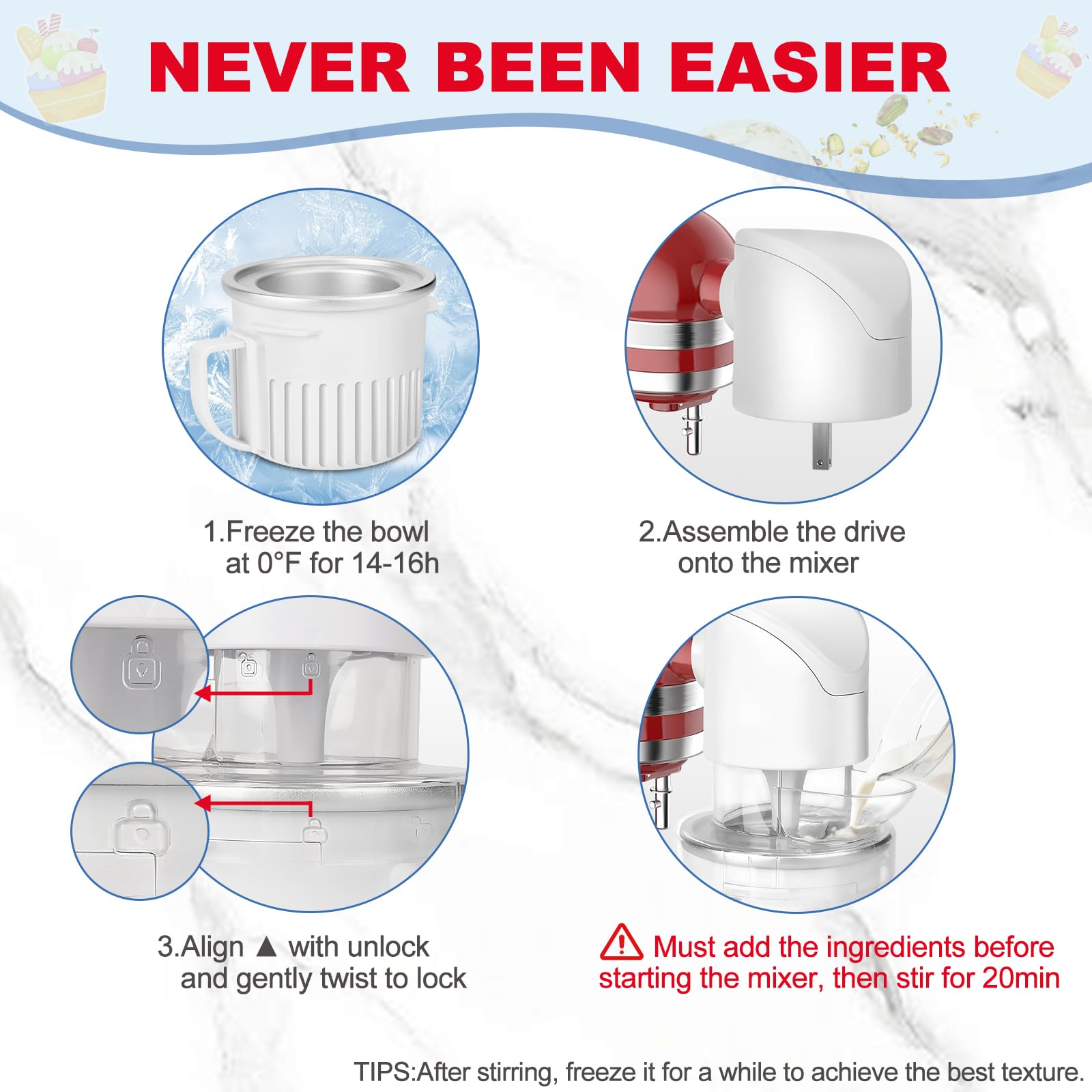 KOYOEY drive assembly illustrates simple, tool-free setup.