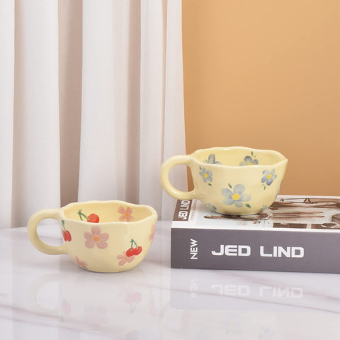 Koythin mug featuring unique handcrafted design that adds character to kitchen shelves.
