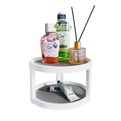 Kozloskyi vanity display stand keeps cosmetics neatly accessible.