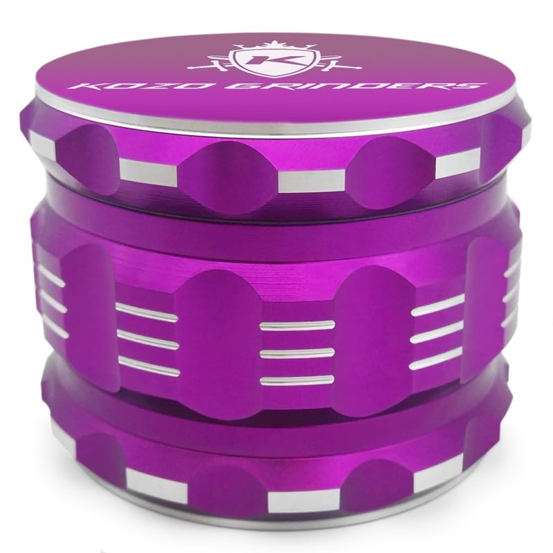 KOZO 2.5-inch grinder purple overview shows compact design for on-the-go use.