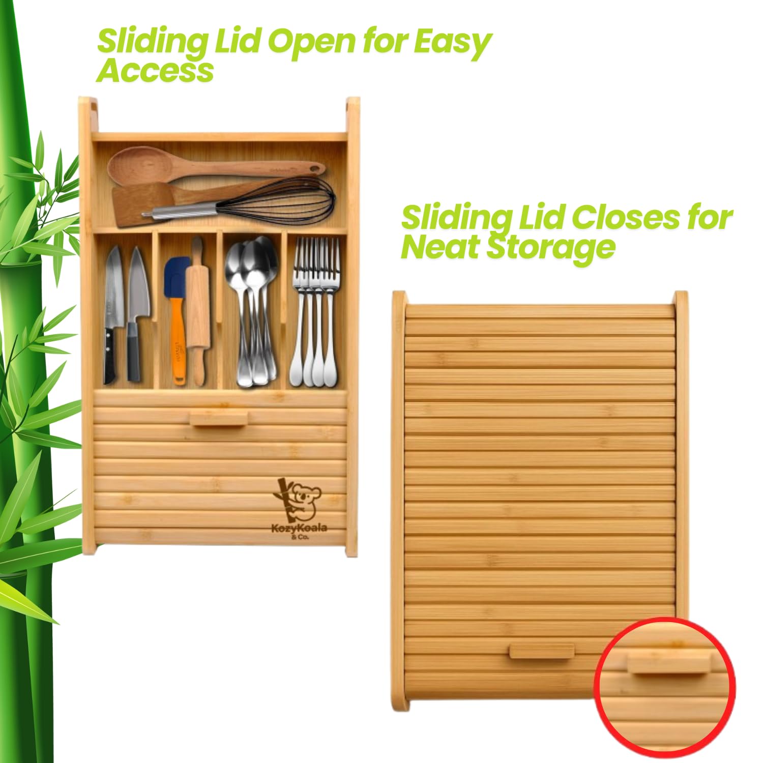 KozyKoala & Co. 15.75 by 9.45 inch tray fits most drawers.