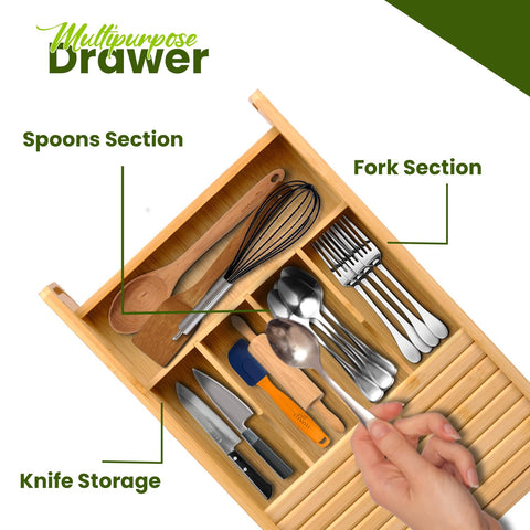 KozyKoala & Co. smooth bamboo finish adds warmth to drawers.
