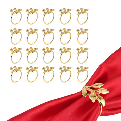 Kpdnjro gold leaf napkin ring highlights elegant dining on a formal table