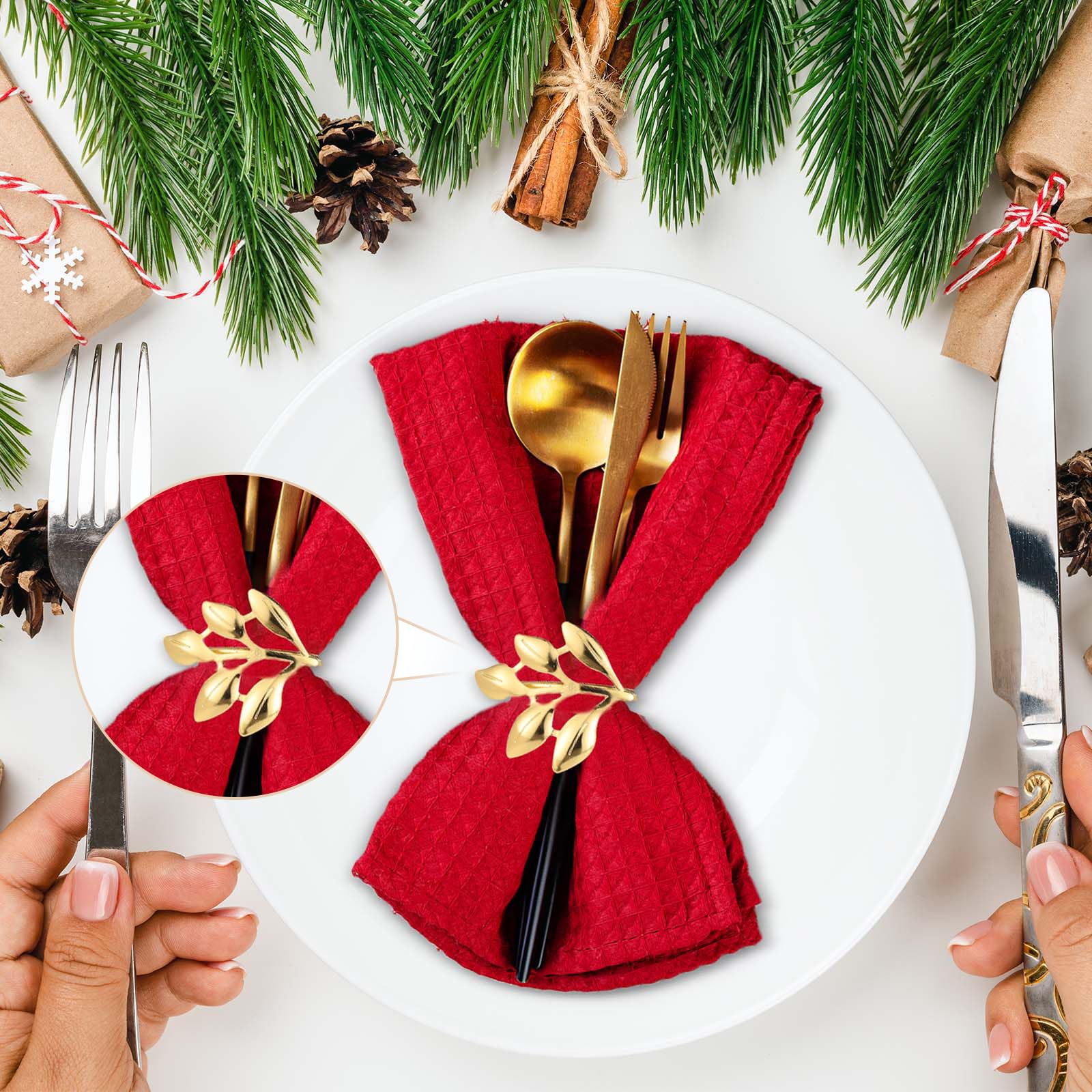 Kpdnjro napkin ring design showcases shimmering metal texture
