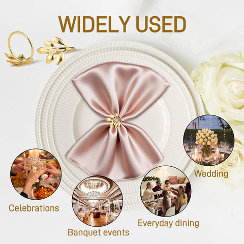 Kpdnjro gold leaf napkin ring resists tarnish for lasting shine
