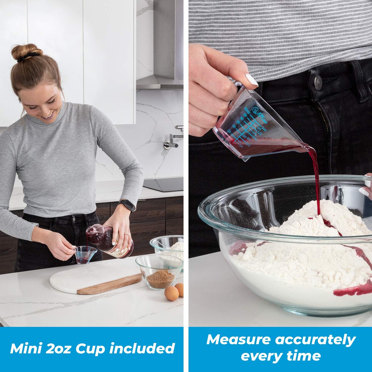KPKitchen non-slip handle ensures steady pouring even with wet hands.