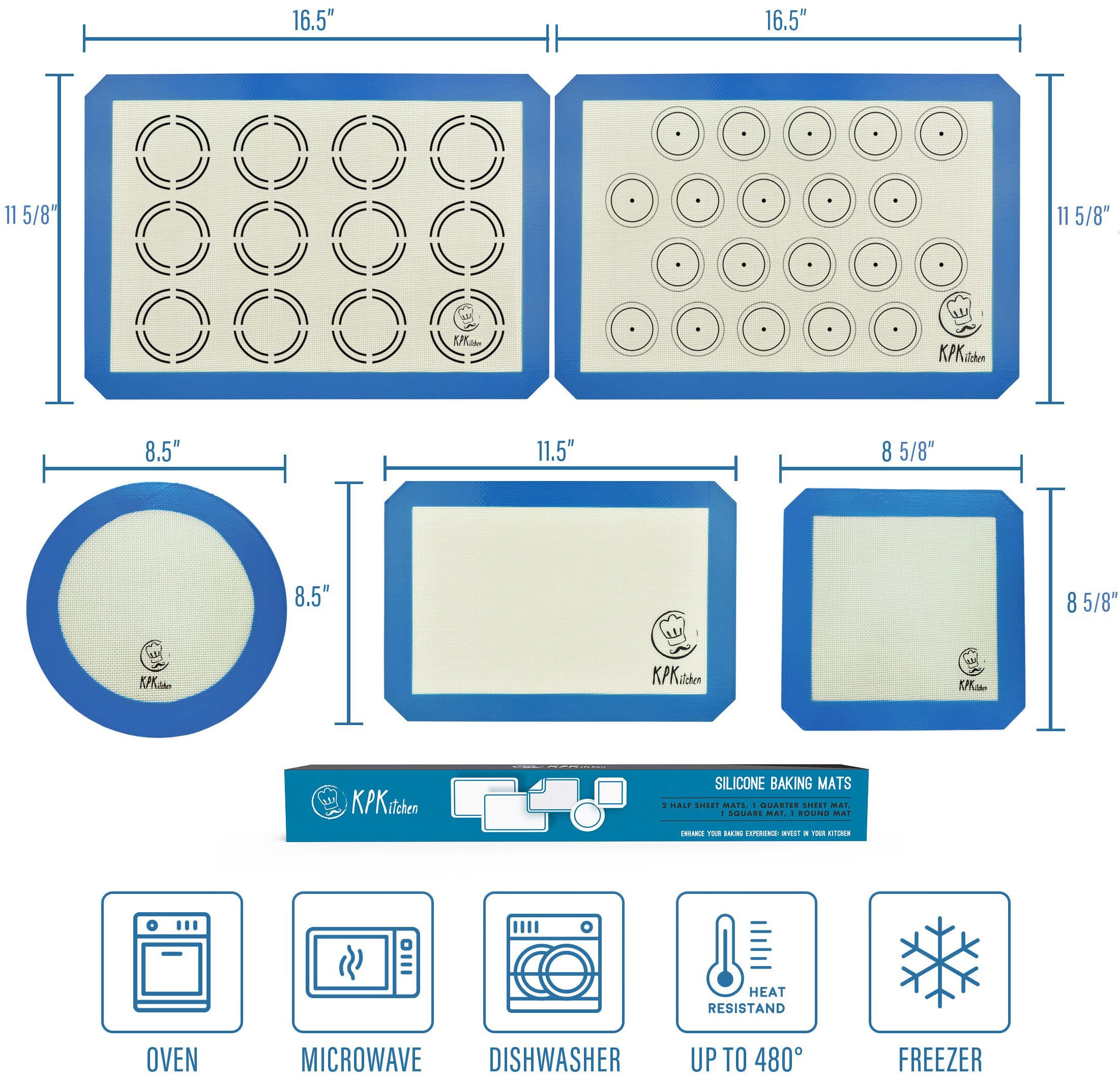 KPKitchen quarter-size silicone mat ideal for small pans and trays.