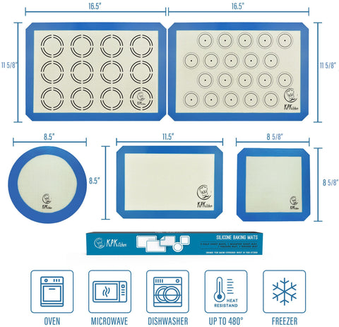 KPKitchen quarter-size silicone mat ideal for small pans and trays.