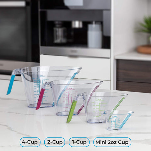 KPKitchen stackable nesting cups illustrate compact storage when not in use.
