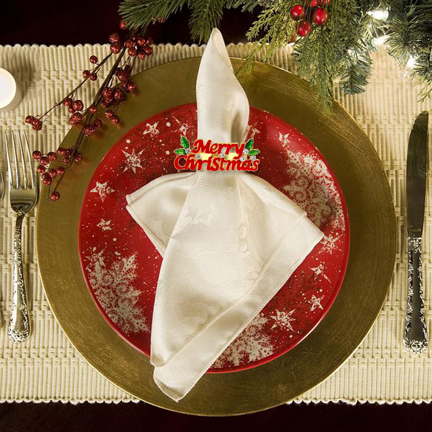 KPOSIYA deer napkin ring brings seasonal charm to celebrations.