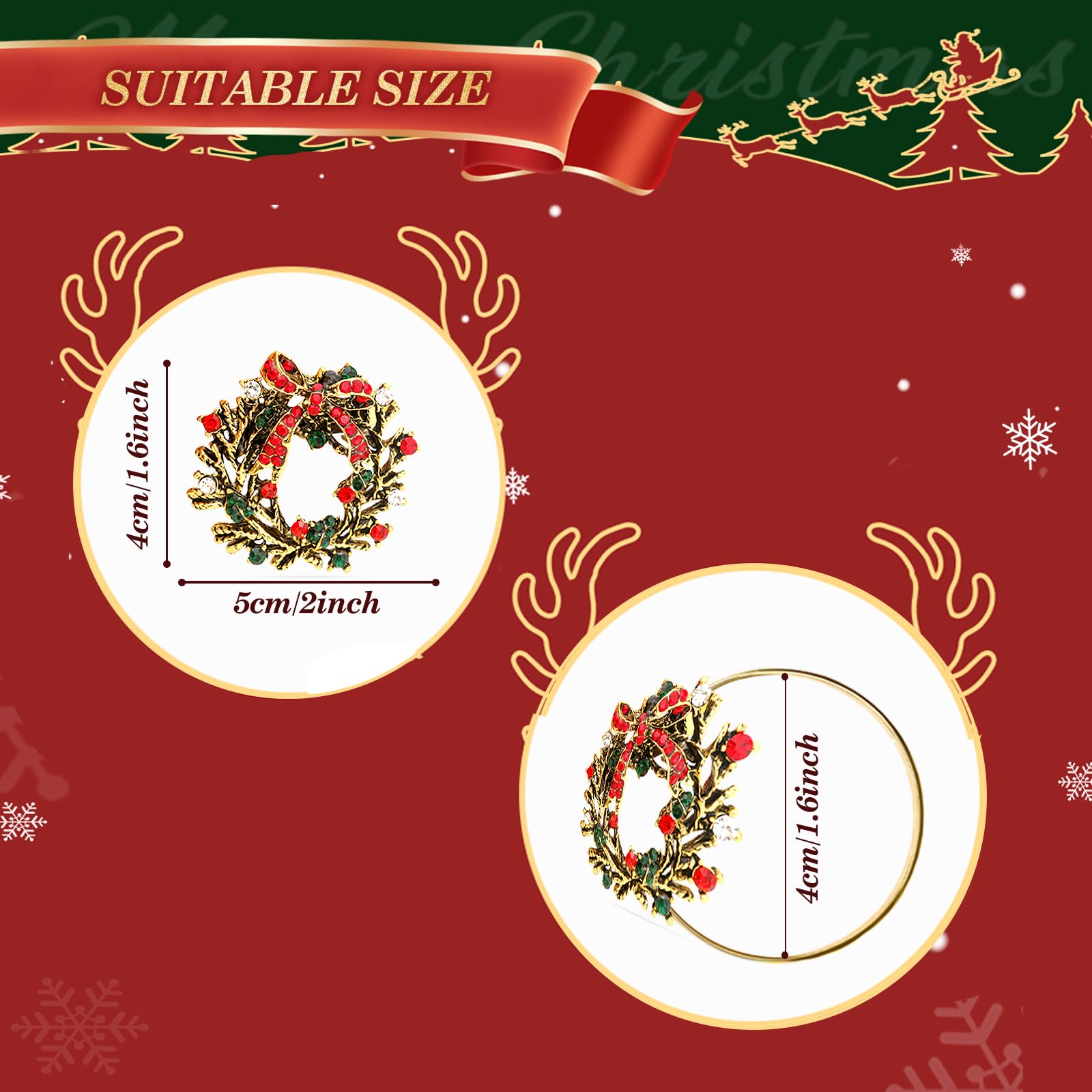 KPOSIYA metal napkin rings with rhinestones bring subtle sparkle to dinners.