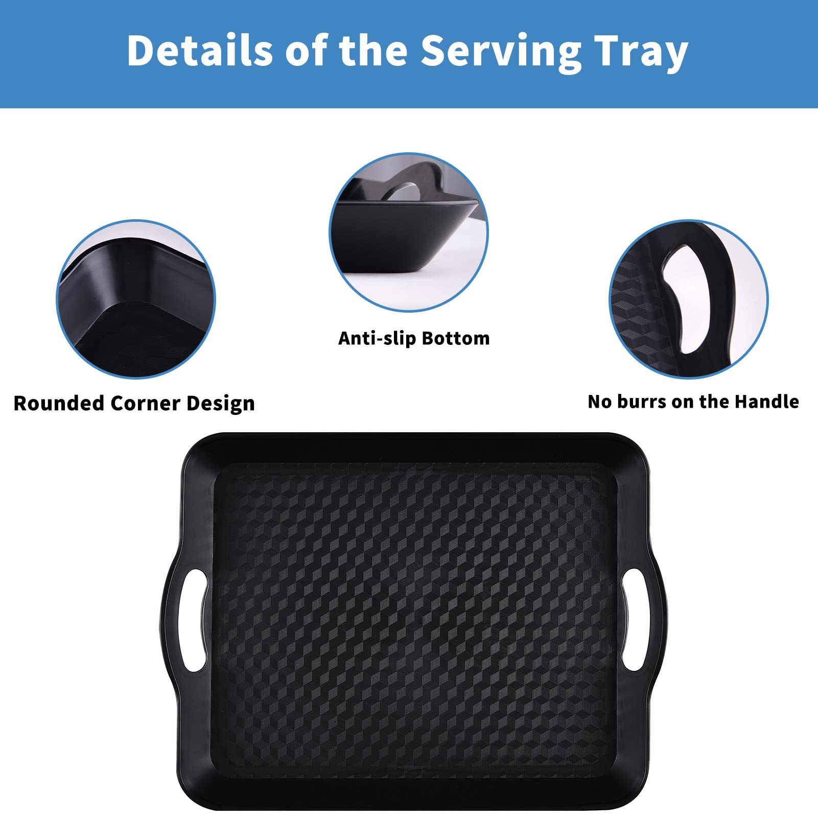 KPROE compact serving tray, easy to store and clean.