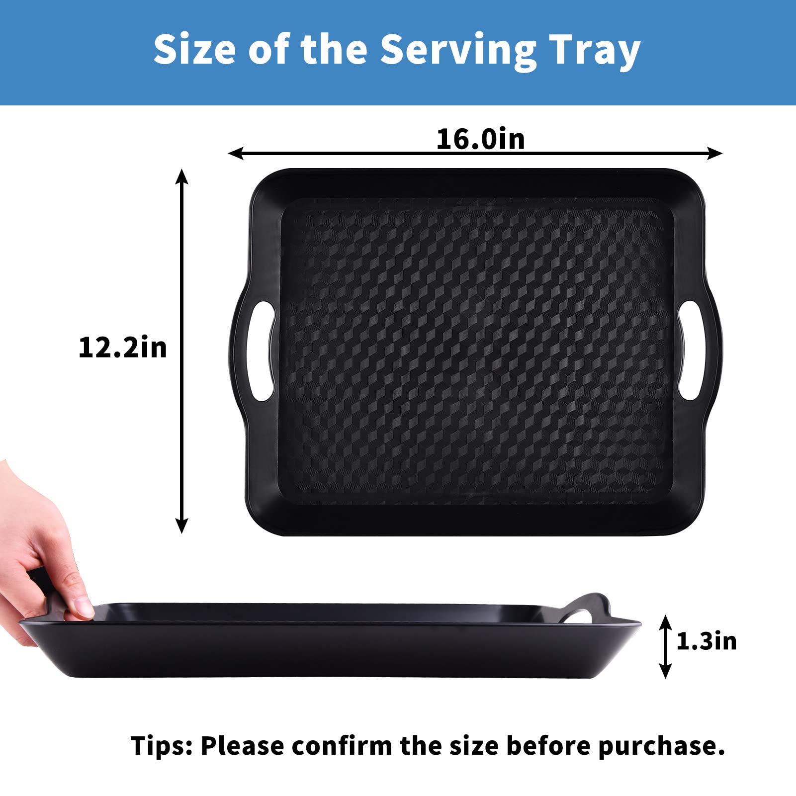 KPROE plastic tray for food service, ideal for indoor and outdoor use.