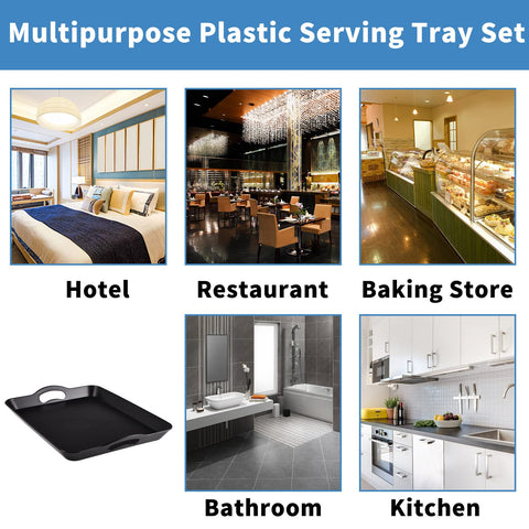 KPROE two-pack trays suitable for tea, coffee, meals, and desserts.