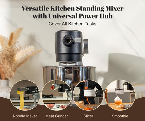 Kraftsman stand mixer dough hook blending bread dough smoothly