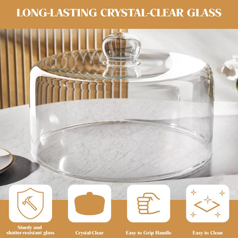 Krbnk cake stand dome offers secure coverage for plates