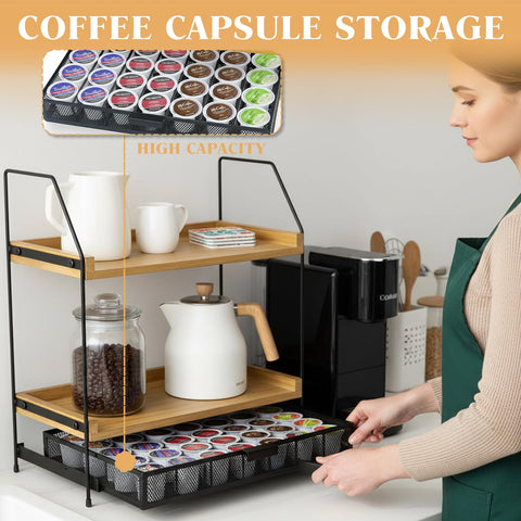 krbnk coffee bar organizer space-saving decor for kitchen or office